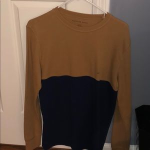 American Eagle Yellow and Blue Shirt